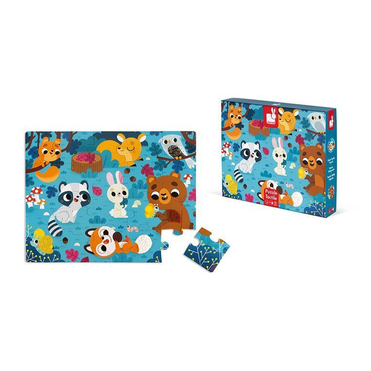 Puzzle sensoryczne - leśne zwierzęta - 20 elementów