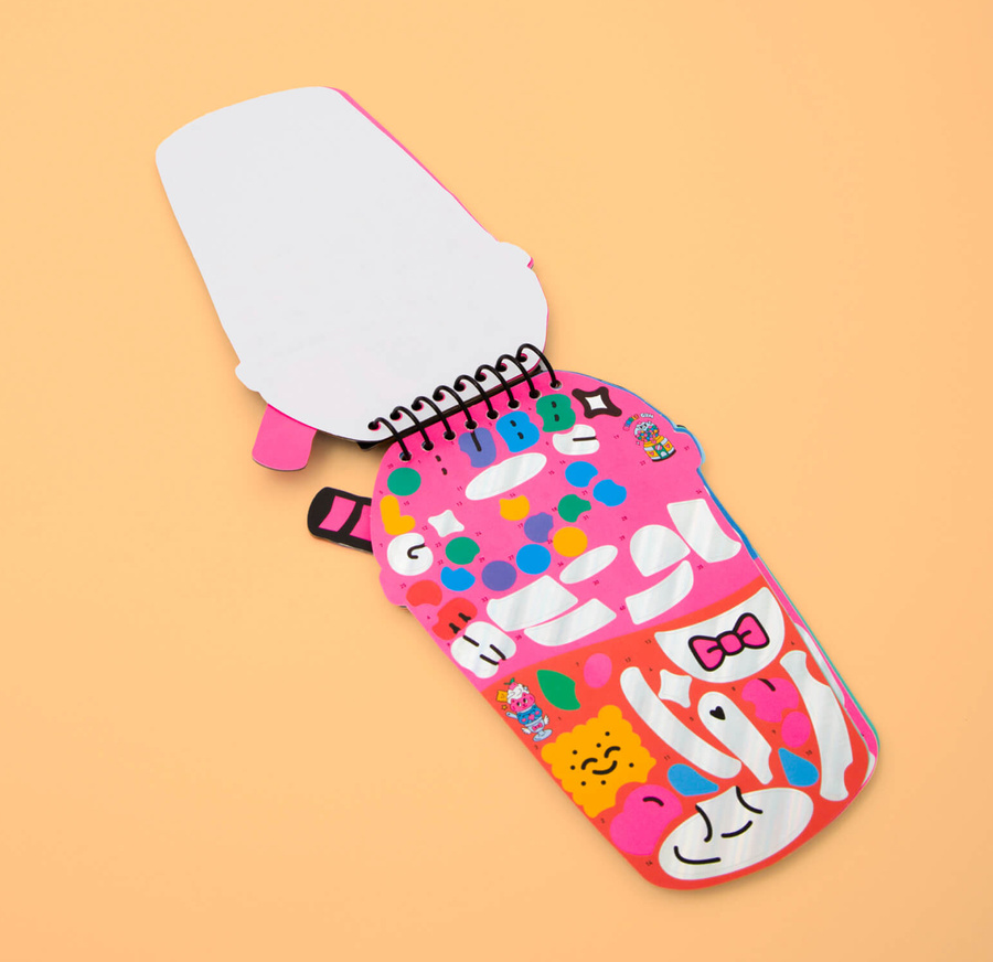 ZESZYT KREATYWNY Z NAKLEJKAMI - BUBBLE TEA