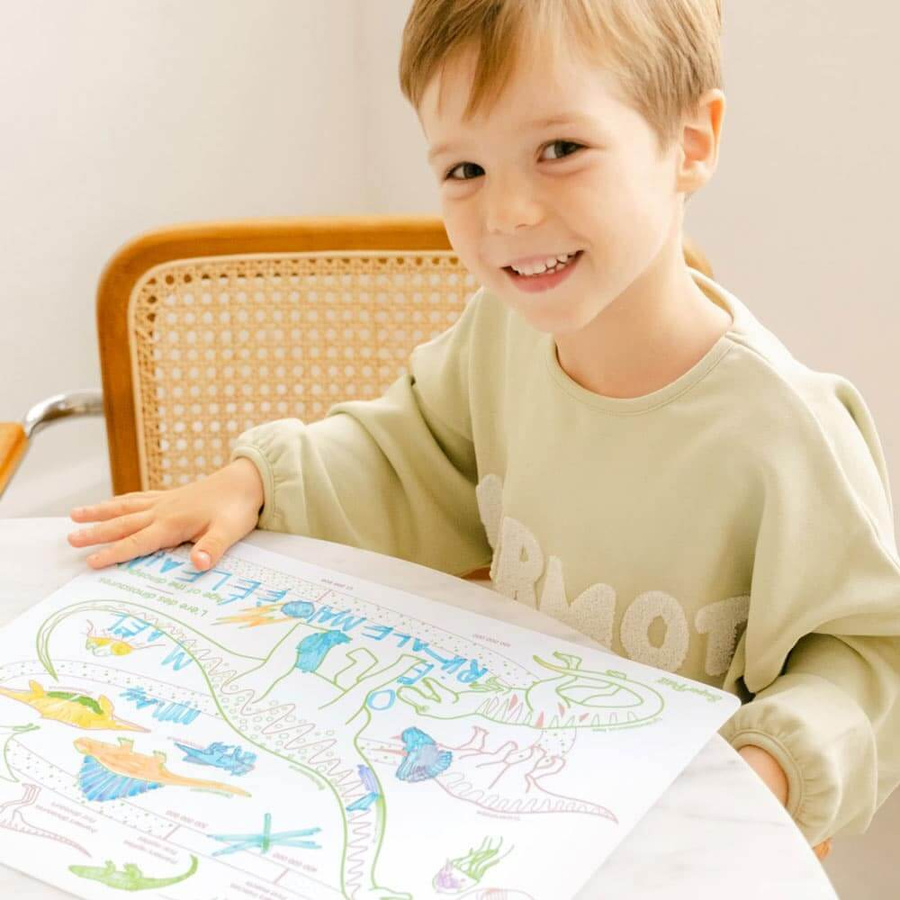 Super Petit Zestaw do kolorowania z silikonową matą - Wiek Dinozaurów  