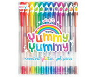 Pachnące Długopisy Żelowe z Brokatem, Yummy 3 szt  Yummy 2.0 - zestaw 12 szt