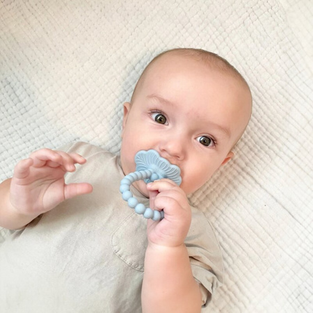 Gryzak silikonowy Soczysta Malina Plus, błękitny, RazBaby