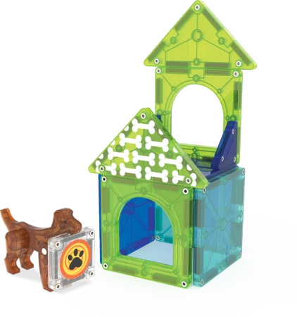 MAGNA-TILES® Klocki Magnetyczne Dog House 13 el. 1095 - uniwersalny MAGNATILES®
