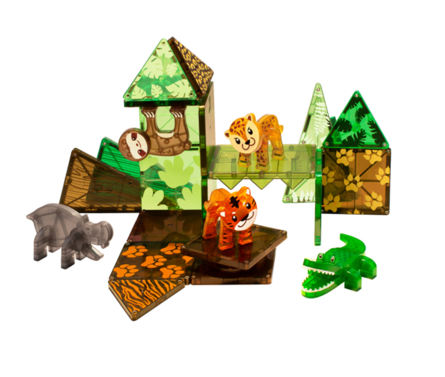 Klocki Magnetyczne, Jungle Animals 25 el.