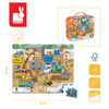 Janod Puzzle w walizce Plac budowy 36 elementów 4+