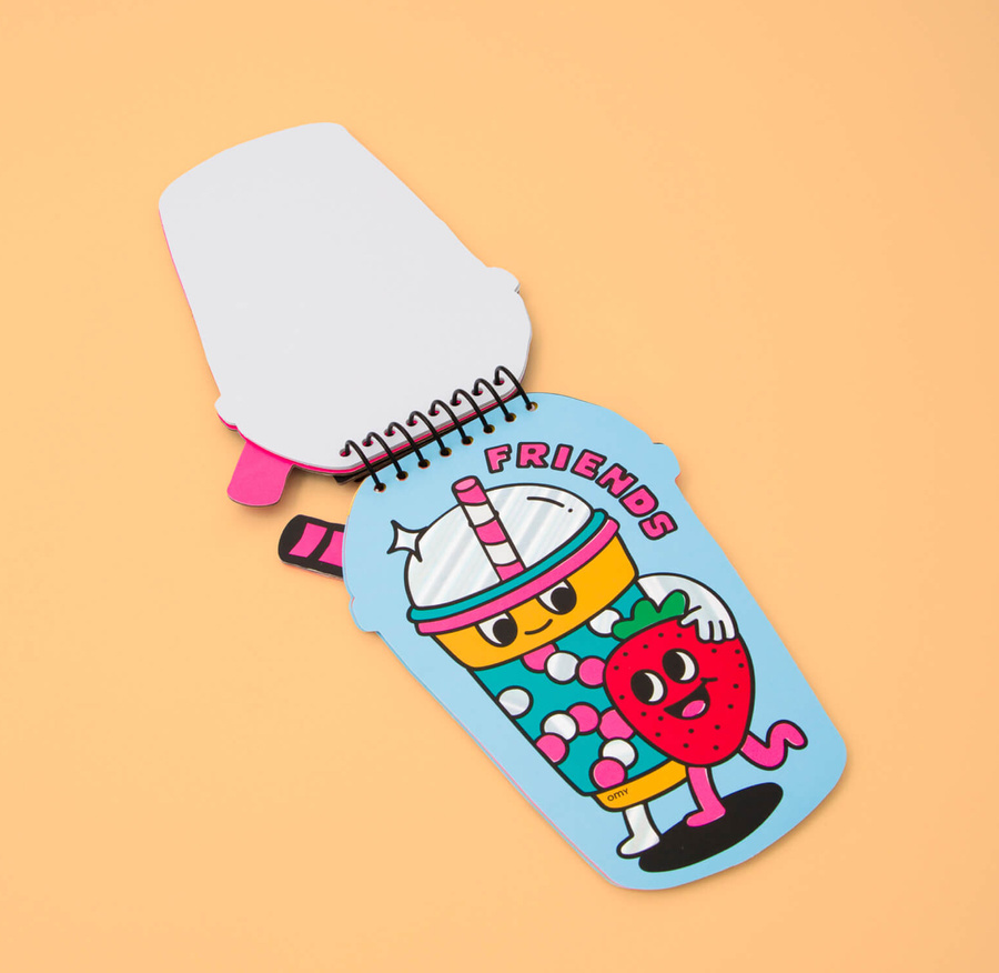 ZESZYT KREATYWNY Z NAKLEJKAMI - BUBBLE TEA