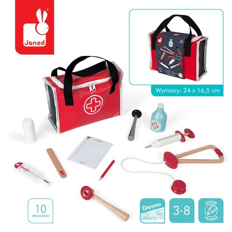 Zestaw lekarza z 10 akcesoriami