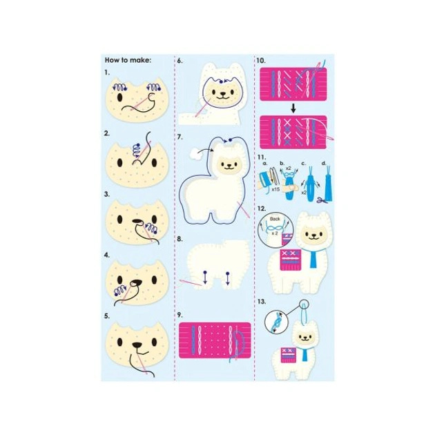 Uszyj brelok do kluczy - Lama