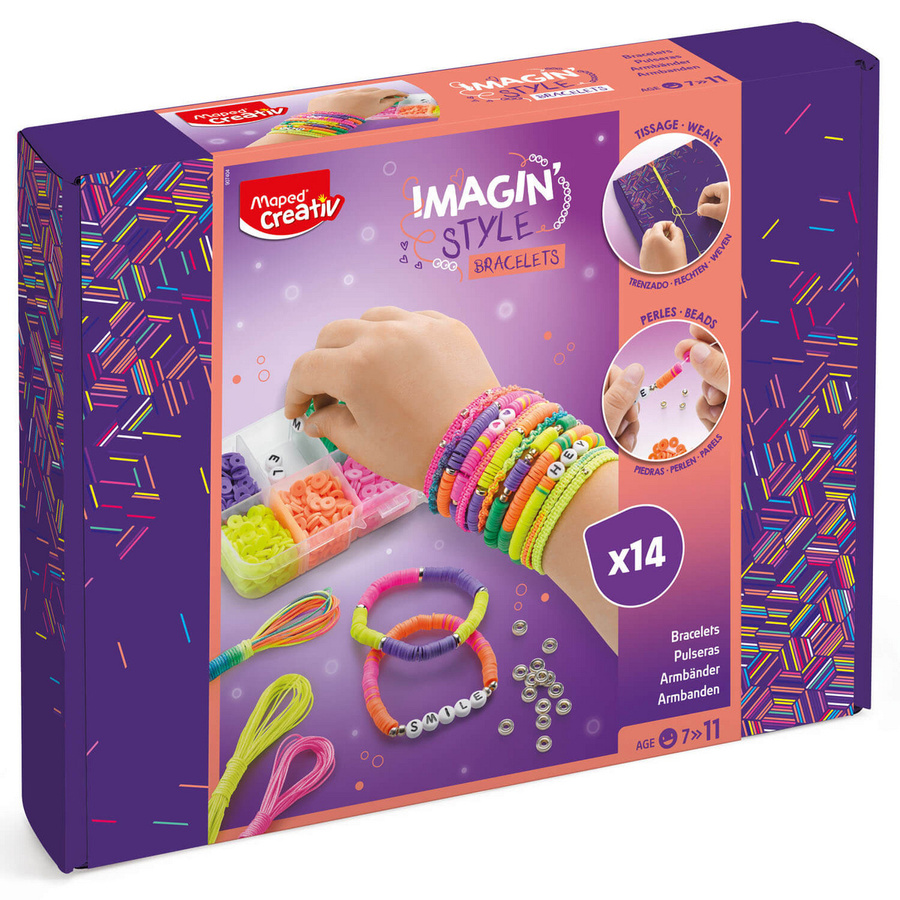 Creativ bransoletki neonowe - zestaw 14 szt.