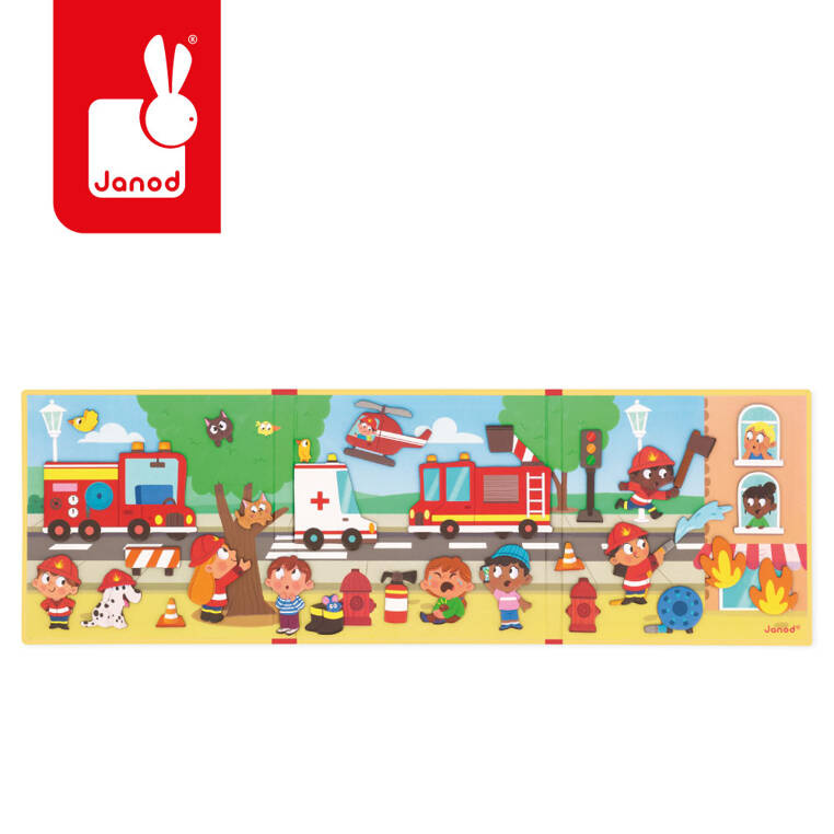 Magnetyczna układanka, strażacy, magneti'stories
