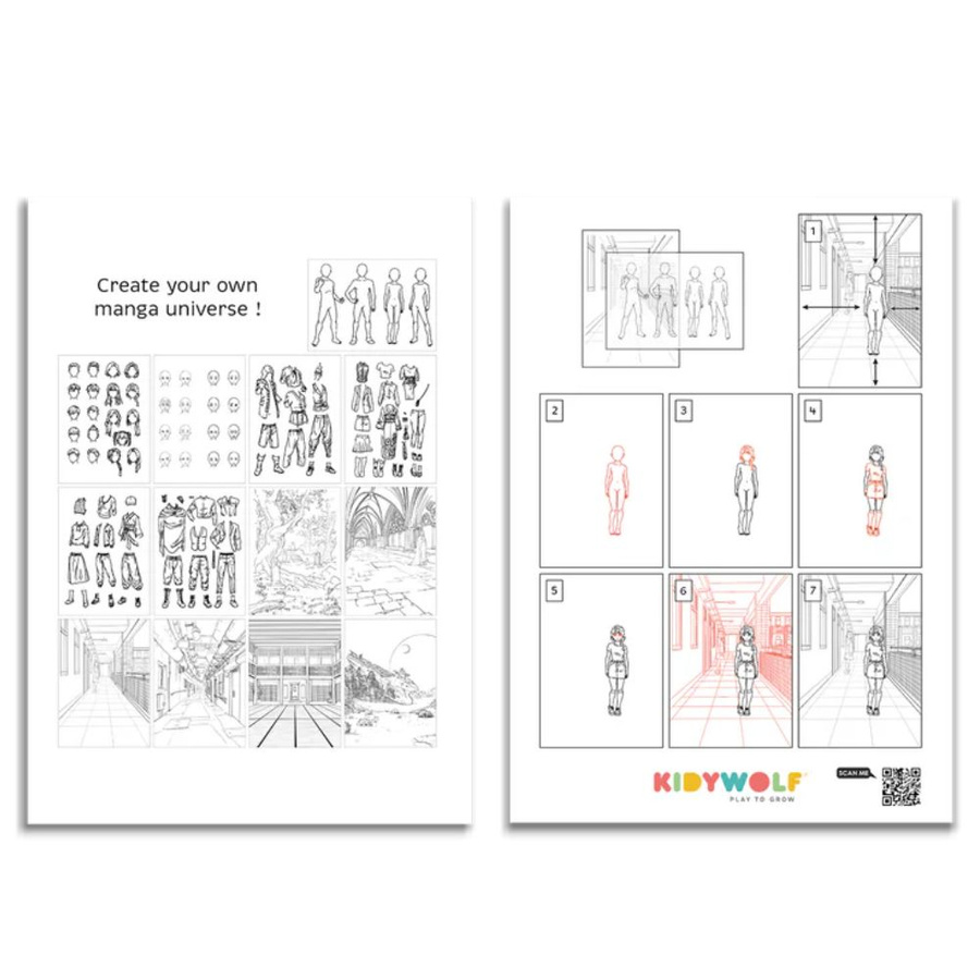 Kidywolf - K-DRAW-PRO-BU MANGA - tablet rysunkowy - niebieski