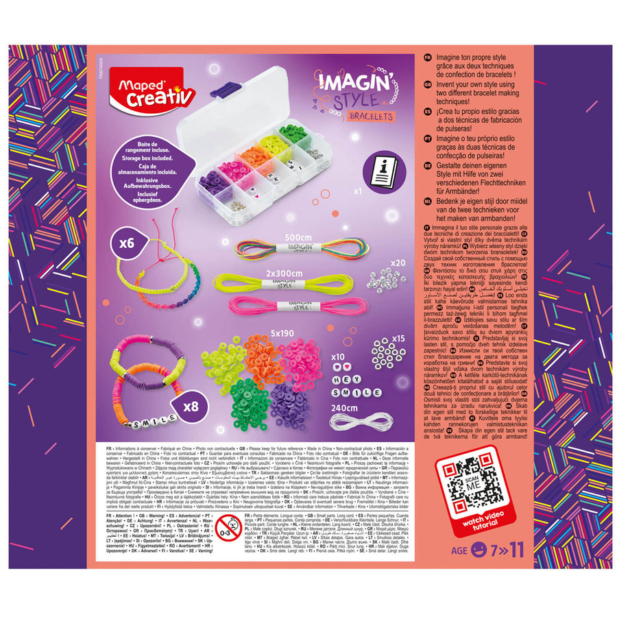 Creativ bransoletki neonowe - zestaw 14 szt.