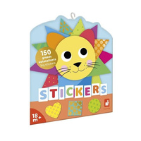 Janod Duże naklejki na arkuszach 150 szt. Figury geometryczne 18m+