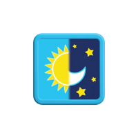 PlayTab Sensoryczny kwadrat. słońce i księżyc.