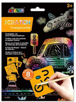 Wydrapywanki z szablonami - Transport