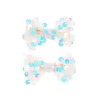 Souza! Klipsy do włosów Tiki kokarda biała 2 szt. - Souza!