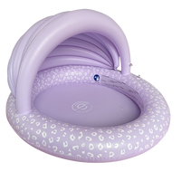 The Swim Essentials Basen z daszkiem 100 cm Lila Leopard