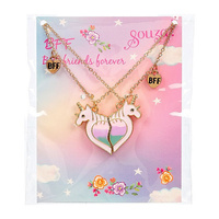 Souza! Naszyjniki przyjaźni dla dziewczynki 2 szt. BFF Jednorożec, 2 szt.