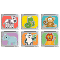 Glo Pals, Kostki sensoryczne świecące w wodzie 6 sztuk - Zwierzęta