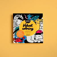 Zestaw 6 welwetowych kolorowanek - ZWIERZĘTA