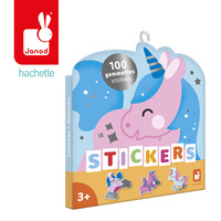 Janod Naklejki wielorazowe 100 szt. Jednorożce 3+