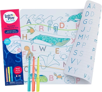 Super Petit Zestaw do kolorowania z silikonową matą - Alphabet letters