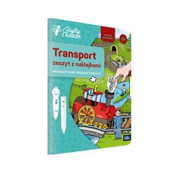 Zeszyt z naklejkami, transport