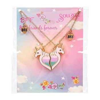 Souza! Naszyjniki przyjaźni dla dziewczynki 2 szt. BFF Jednorożec, 2 szt.