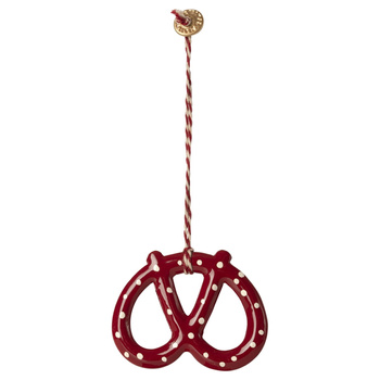 Dekoracja bożonarodzeniowa - Metal ornament, Pretzel - Dot