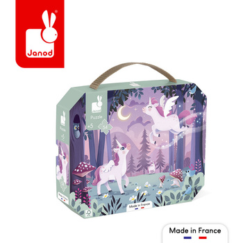 Janod Puzzle w walizce Jednorożce 54 elementy 5+