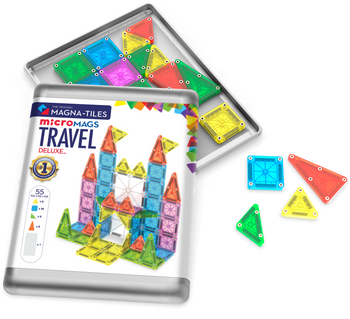 MAGNA-TILES® Klocki Magnetyczne Travel microMAGS XL 55 el.