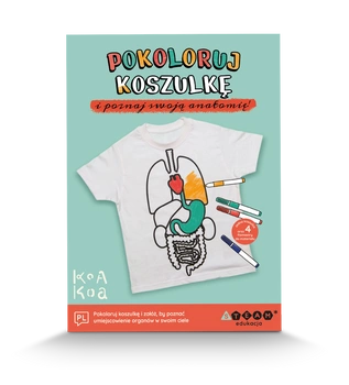 Zabawka naukowa, Koszulka do nauki anatomii i flamastry, rozmiar 128 , Koa Koa