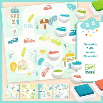 Zestaw art. malowanie stempelkami POJAZDY