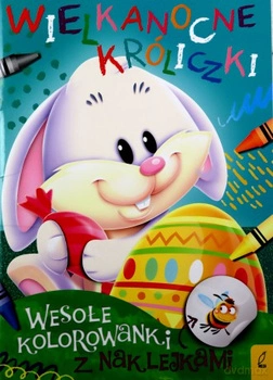Wesołe kolorowanki z naklejkami, Króliczki wielkanocne