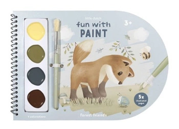 Little Dutch Kolorowanka z farbami akwarelowymi Forest Friends