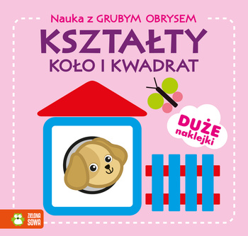 Nauka z grubym obrysem. Kształty: koła i kwadraty