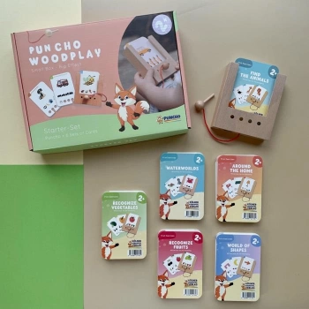 WiemTo Zestaw dla dzieci 2+. Pudełko WiemTo i 6 Zestawów Kart