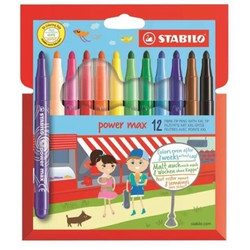 Flamastry Stabilo, Power Max, 12 sztuk