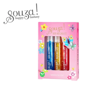 Souza! Brokatowa maskara tusz do włosów dla dzieci zestaw 3 kolory