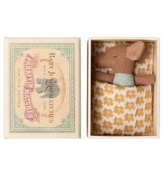 Myszka Sleepy Wakey Baby w pudełku zapałek - Niebieski
