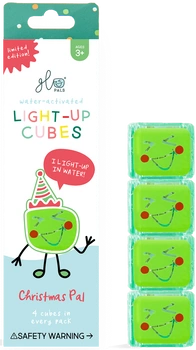 Kostki sensoryczne świecące w wodzie edycja świąteczna, zabawka kąpielowa, kolor zielony