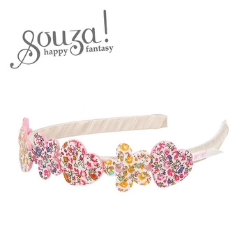 Opaska z kolorowymi kwiatkami i serduszkami