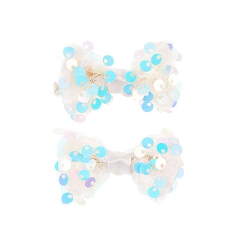 Souza! Klipsy do włosów Tiki kokarda biała 2 szt. - Souza!