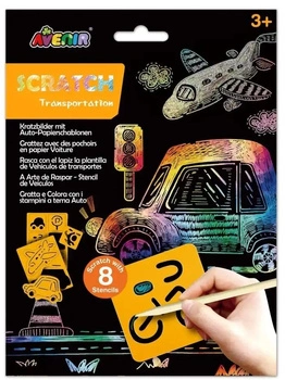 Wydrapywanki z szablonami - Transport