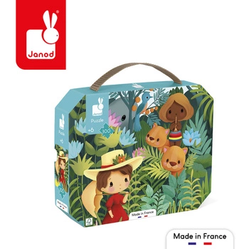 Janod Puzzle w walizce Obraz inspirowany twórczością Rousseau 100 elementów 6+