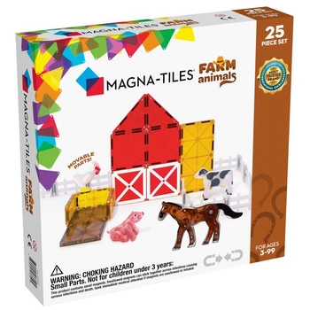 Klocki Magnetyczne Farm Animals 25 el.