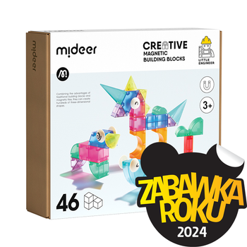 Klocki magnetyczne 3D 46 elementów, mideer