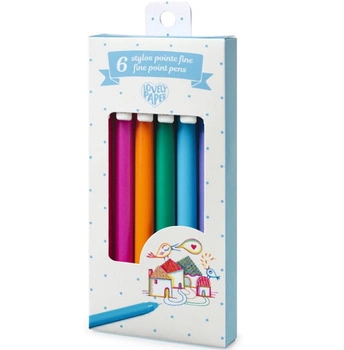 6 długopisów żelowych z cienką końcówką