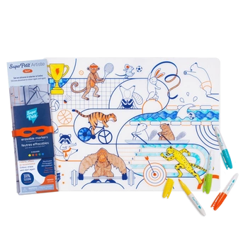 Super Petit Zestaw do kolorowania z silikonową matą - Olympic Sports