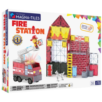 MAGNA-TILES® Klocki Magnetyczne Remiza Strażacka 50 el.