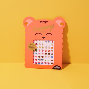 Kolczyki dla dzieci 104 sztuki- KAWAII